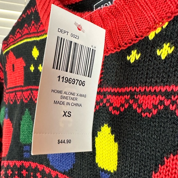 Hot Topic Home Alone Filthy Animal Fair Isle Sweater Christmas Sweater Size XS - Picture 12 of 12